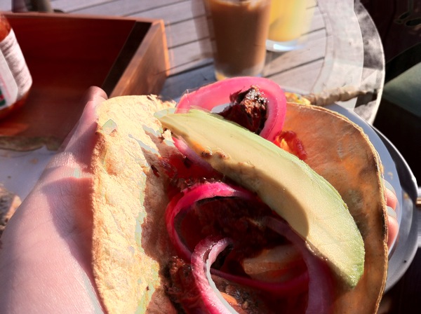 pork, kim-chee, sriracha, picked red onion, avocado Korean taco pork, kim-chee, sriracha, picked red onion, avocado Korean taco
