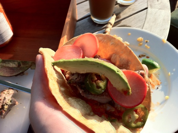 beef, kim-chee, sriracha, picked radish, pickled jalapeno, avocado Korean taco beef, kim-chee, sriracha, picked radish, pickled jalapeno, avocado Korean taco